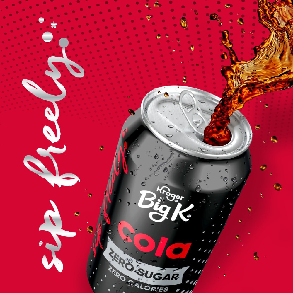 slide 2 of 4, Big K Cola Oh! Zero Calorie Soda - 12 ct; 12 fl oz, 12 ct; 12 fl oz