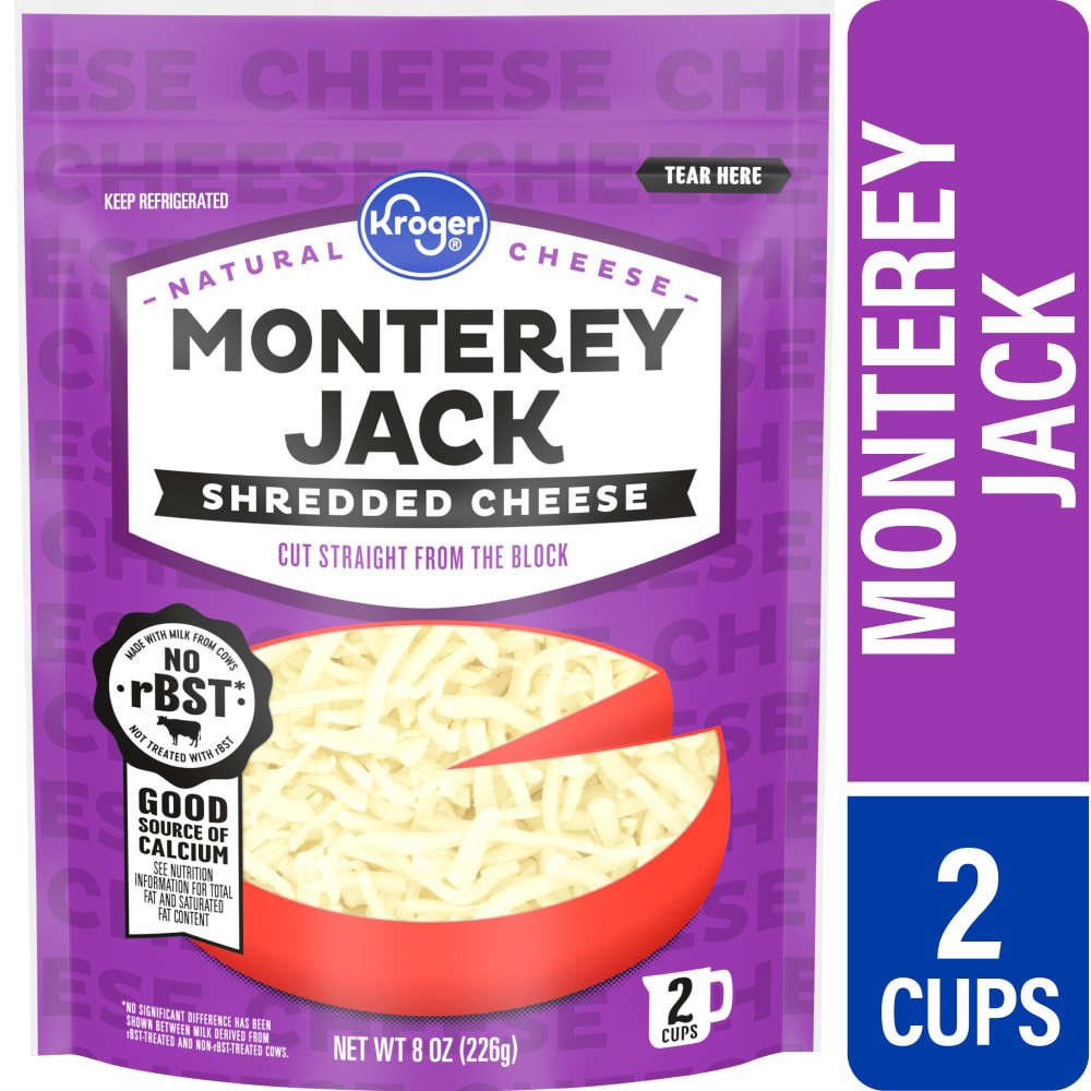 slide 1 of 1, Kroger® Monterey Jack Shredded Cheese, 8 oz