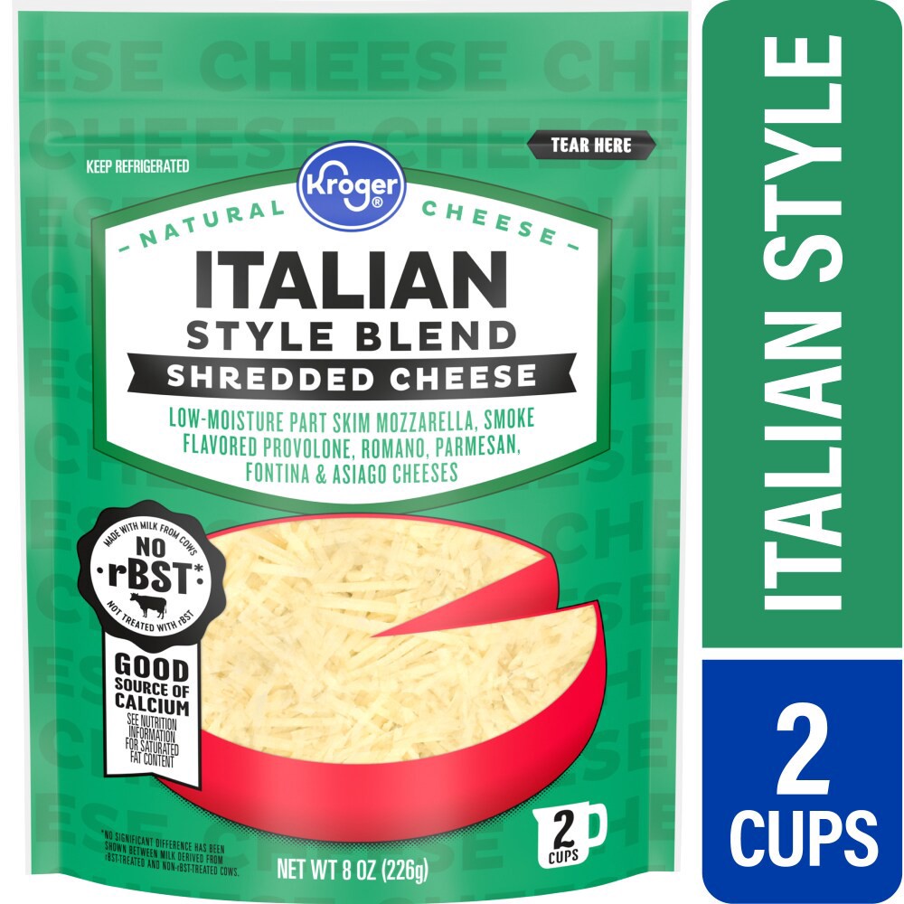 slide 3 of 4, Kroger Shredded Italian Style Cheese, 8 oz