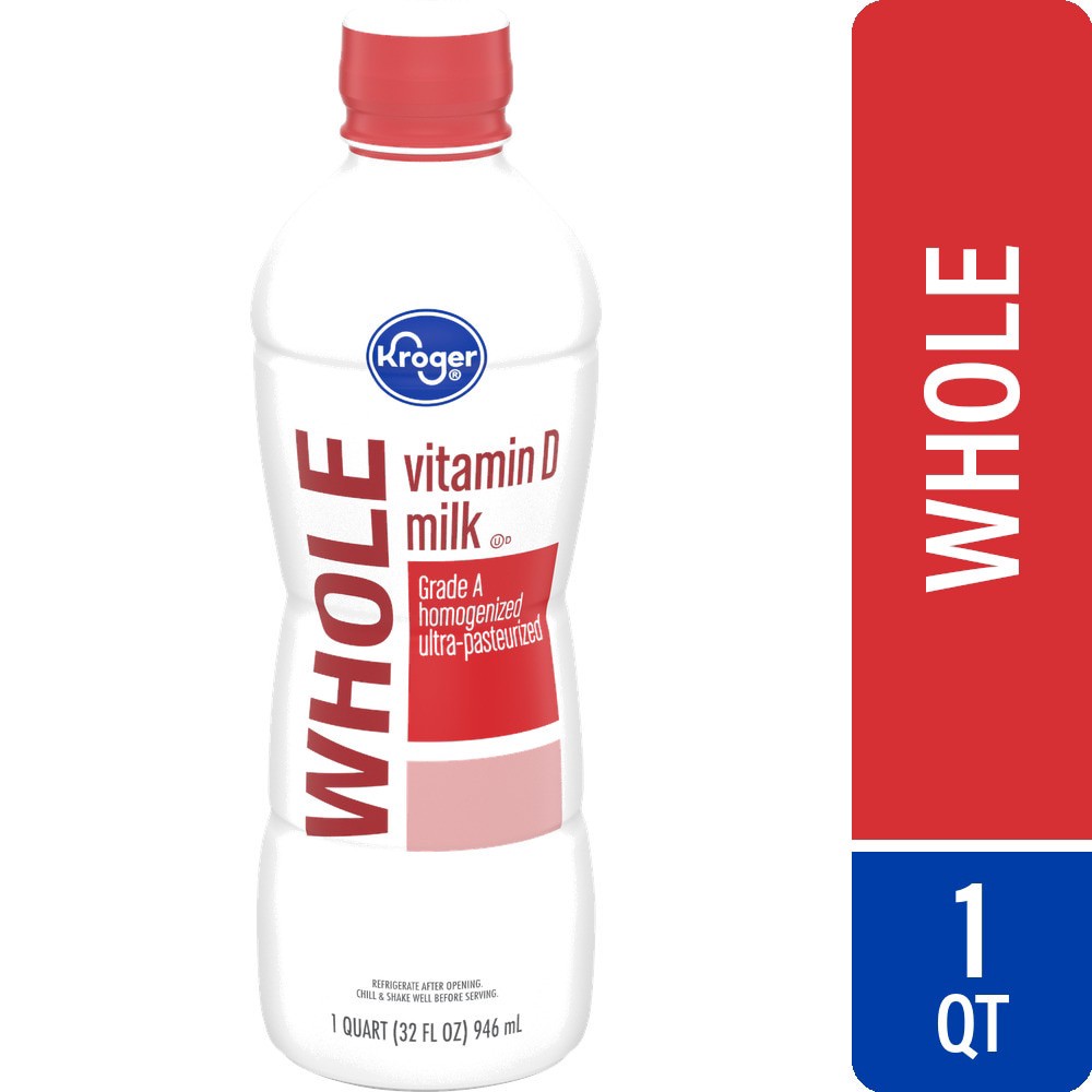 slide 4 of 4, Kroger Vitamin D Whole Milk, 1 qt