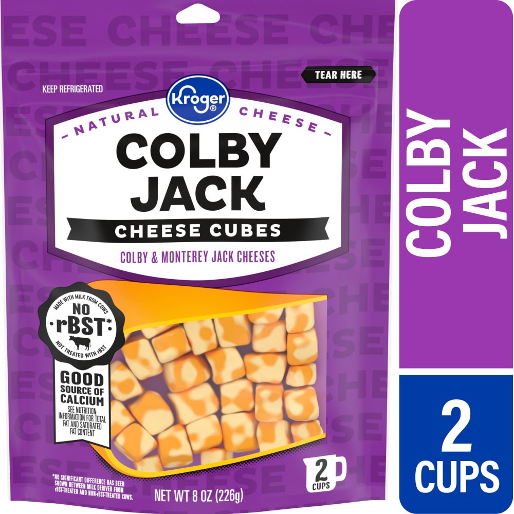 slide 1 of 4, Kroger® Colby Jack Cubed Cheese, 8 oz