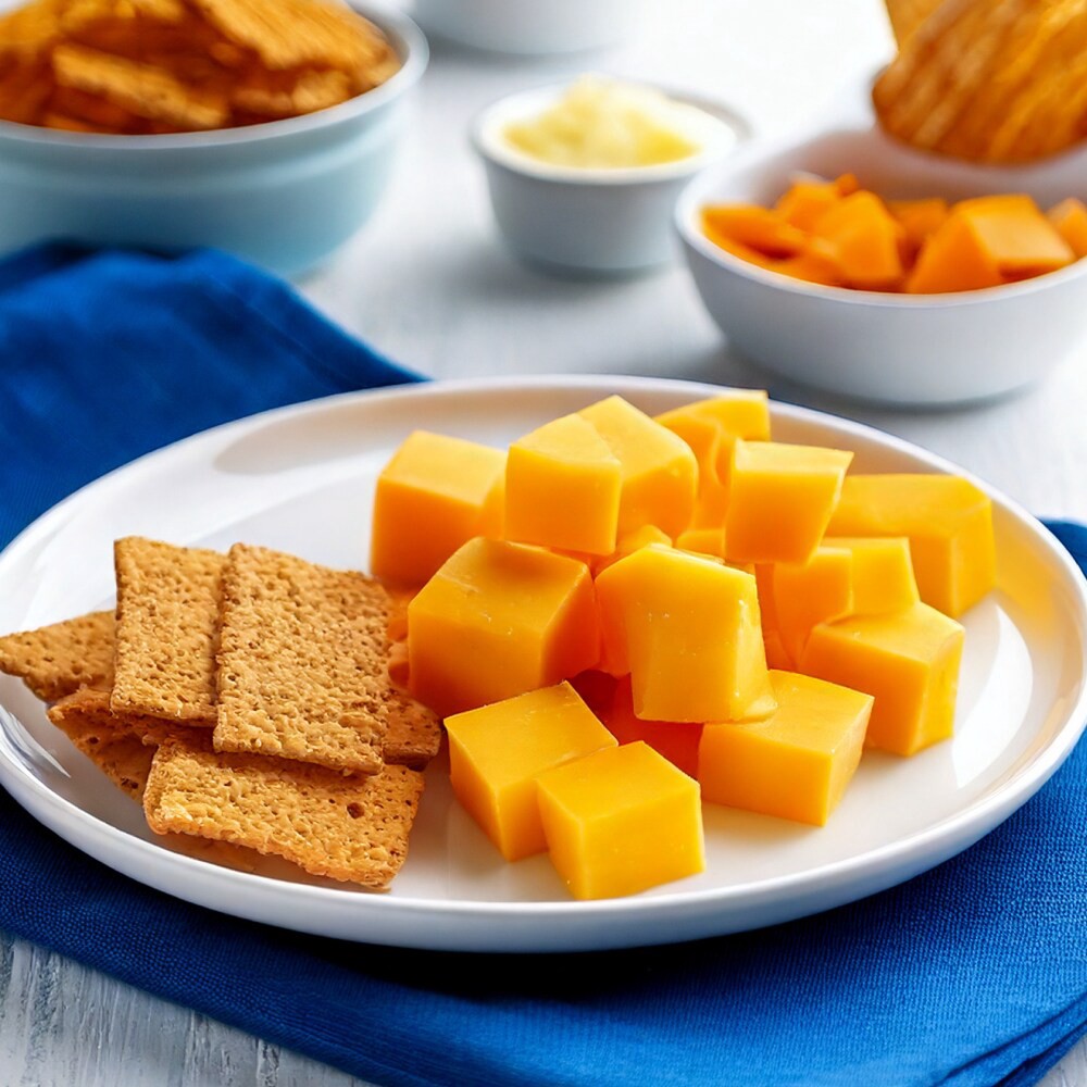 slide 4 of 4, Kroger Mild Cheddar Cheese Cubes, 8 oz