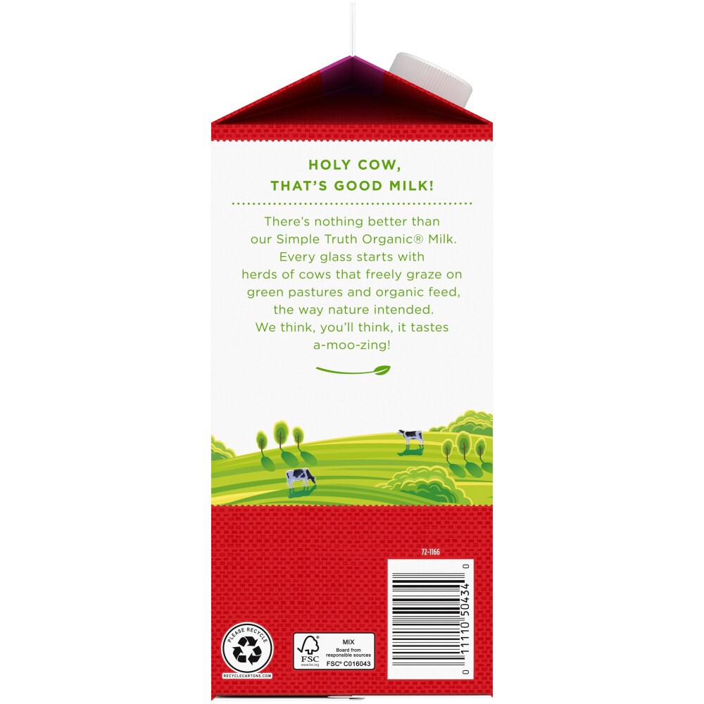 slide 3 of 4, Simple Truth Organic Lactose Free Whole Milk, 1/2 gal