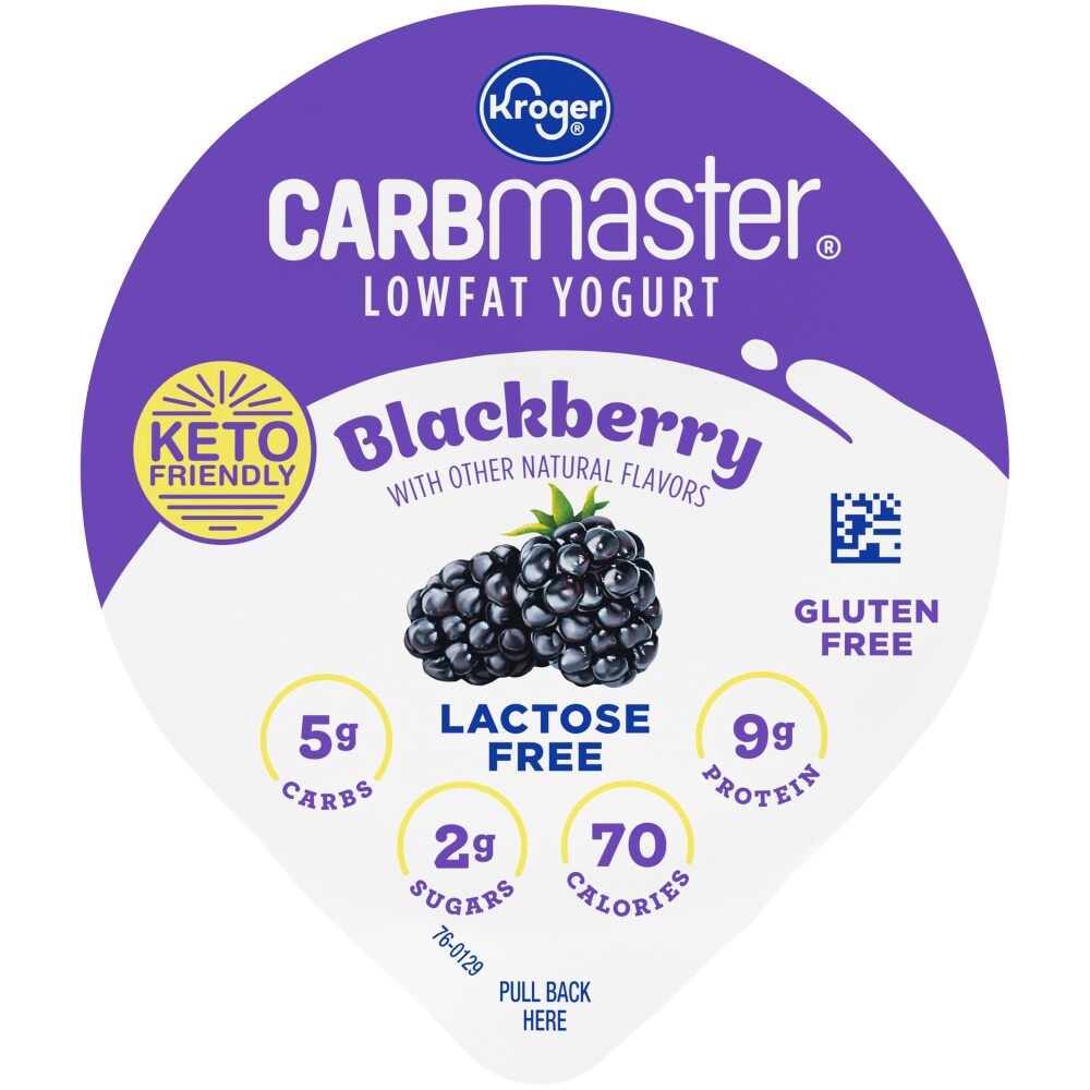 slide 2 of 5, Kroger Carbmaster Cultured Dairy Blend Blackberry, 6 oz