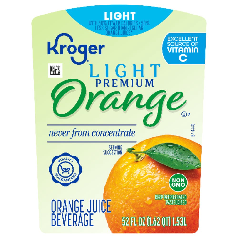 slide 2 of 4, Kroger Lite Orange Juice Beverage - 52 fl oz, 52 fl oz