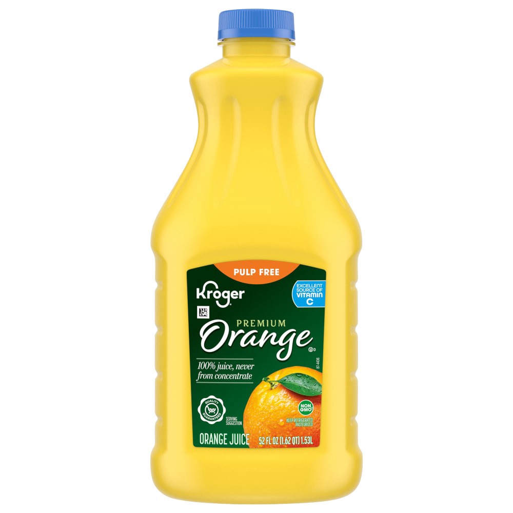 slide 5 of 5, Kroger Original Pulp Free 100% Orange Juice - 52 fl oz, 52 fl oz