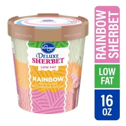 Kroger Deluxe Rainbow Lowfat Sherbet