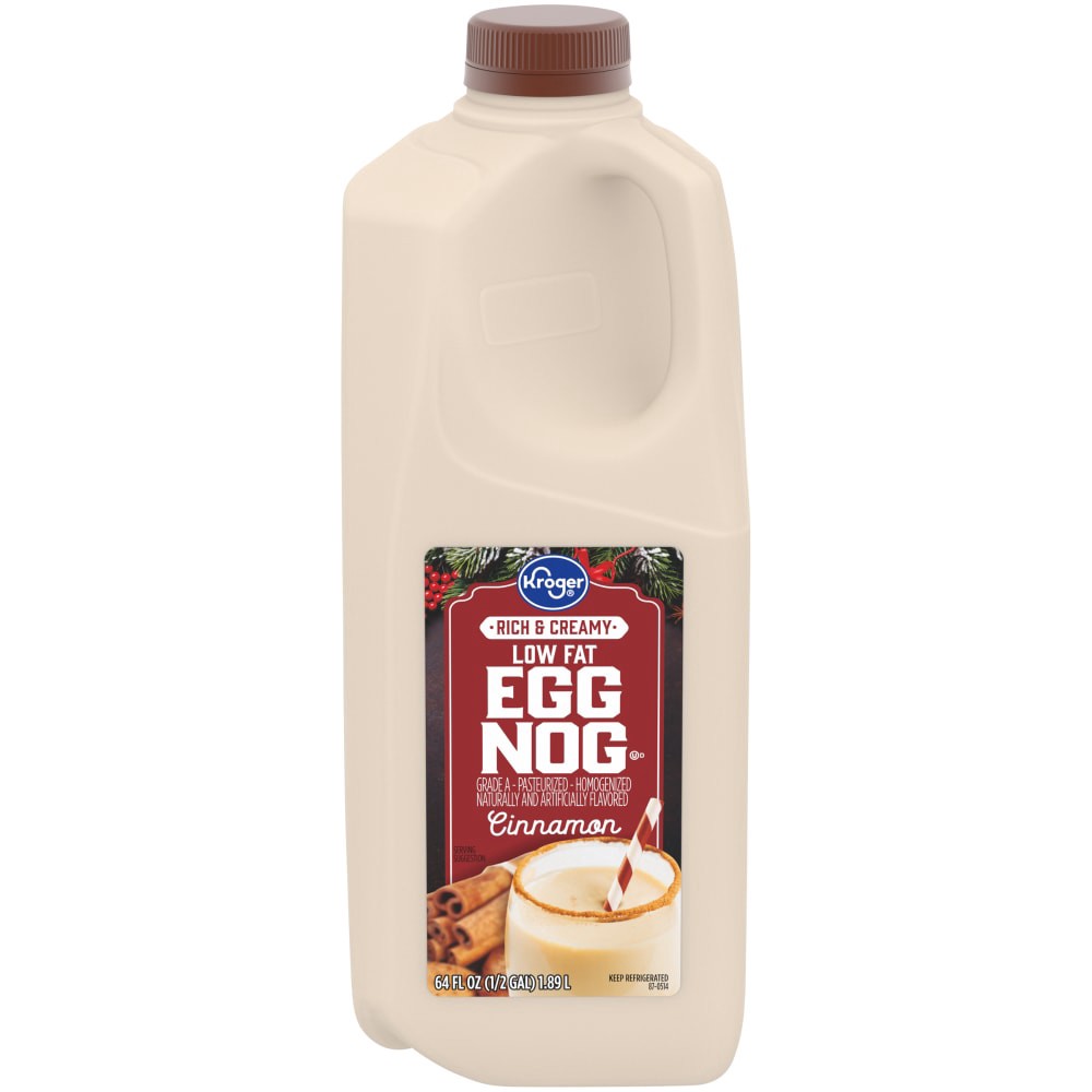 slide 2 of 3, Kroger Cinnamon Low Fat Egg Nog, 1/2 gal