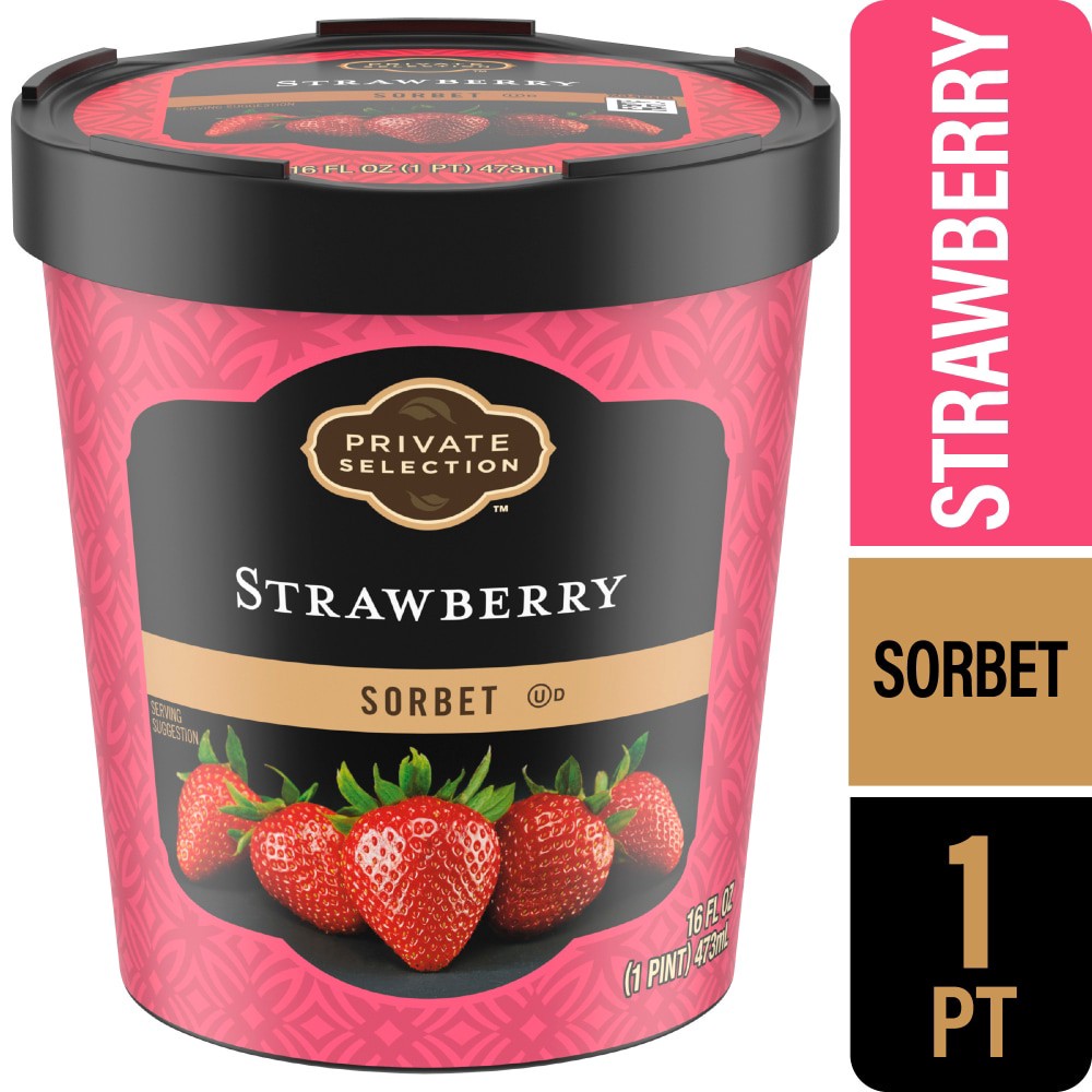 slide 2 of 5, Private Selection Strawberry Sorbet, 1 pint