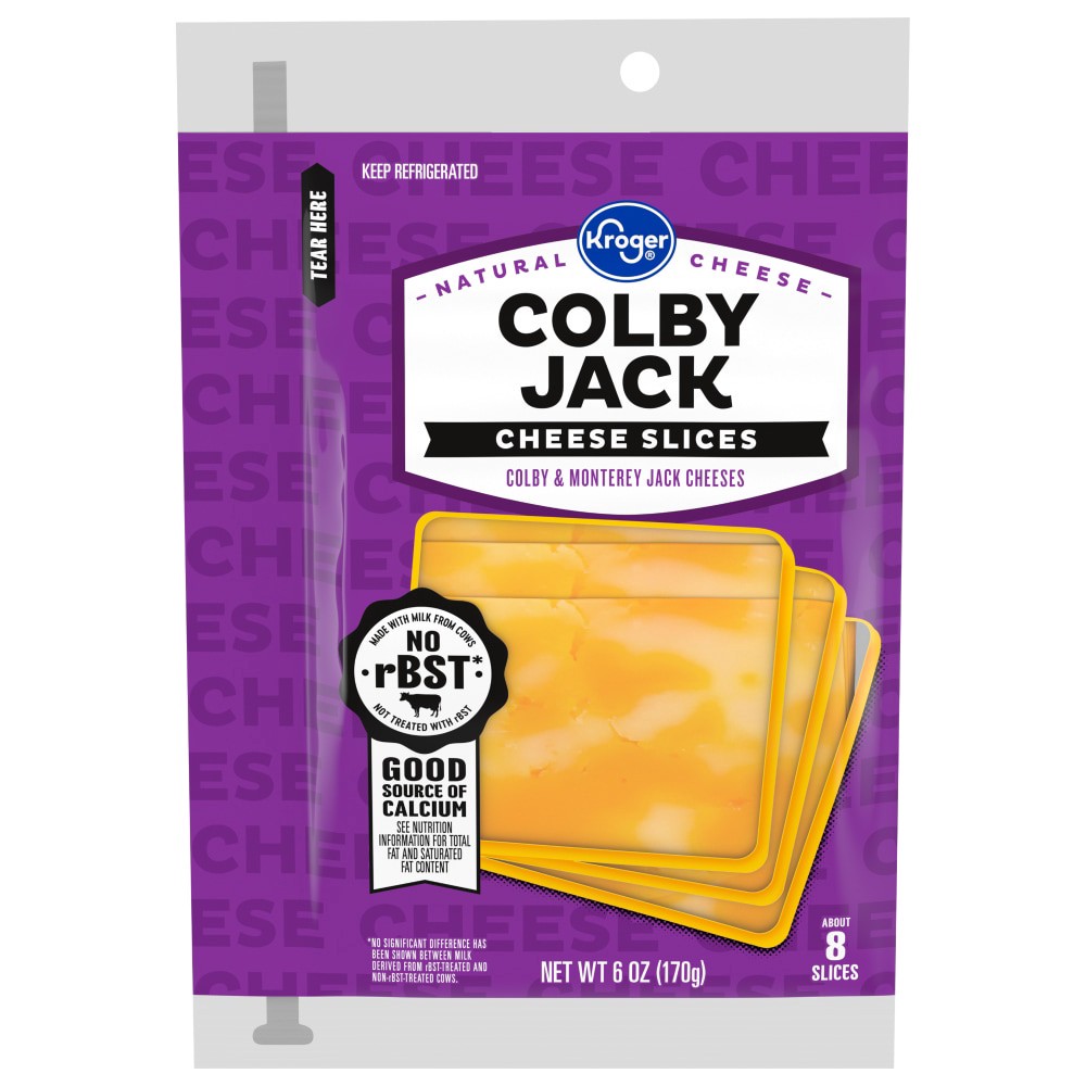 slide 2 of 2, Kroger Colby Jack Cheese Slices, 8 ct; 6 oz