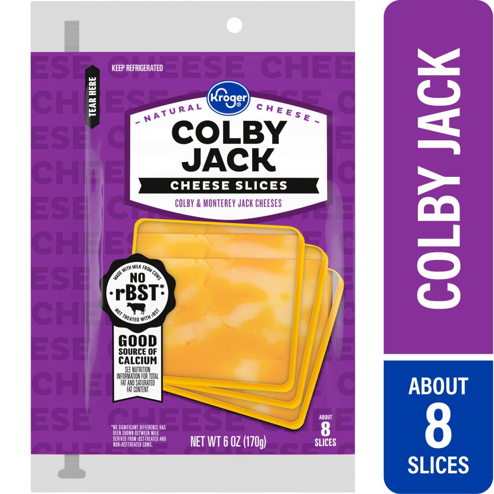 slide 2 of 3, Kroger Colby Jack Cheese Slices, 6 oz