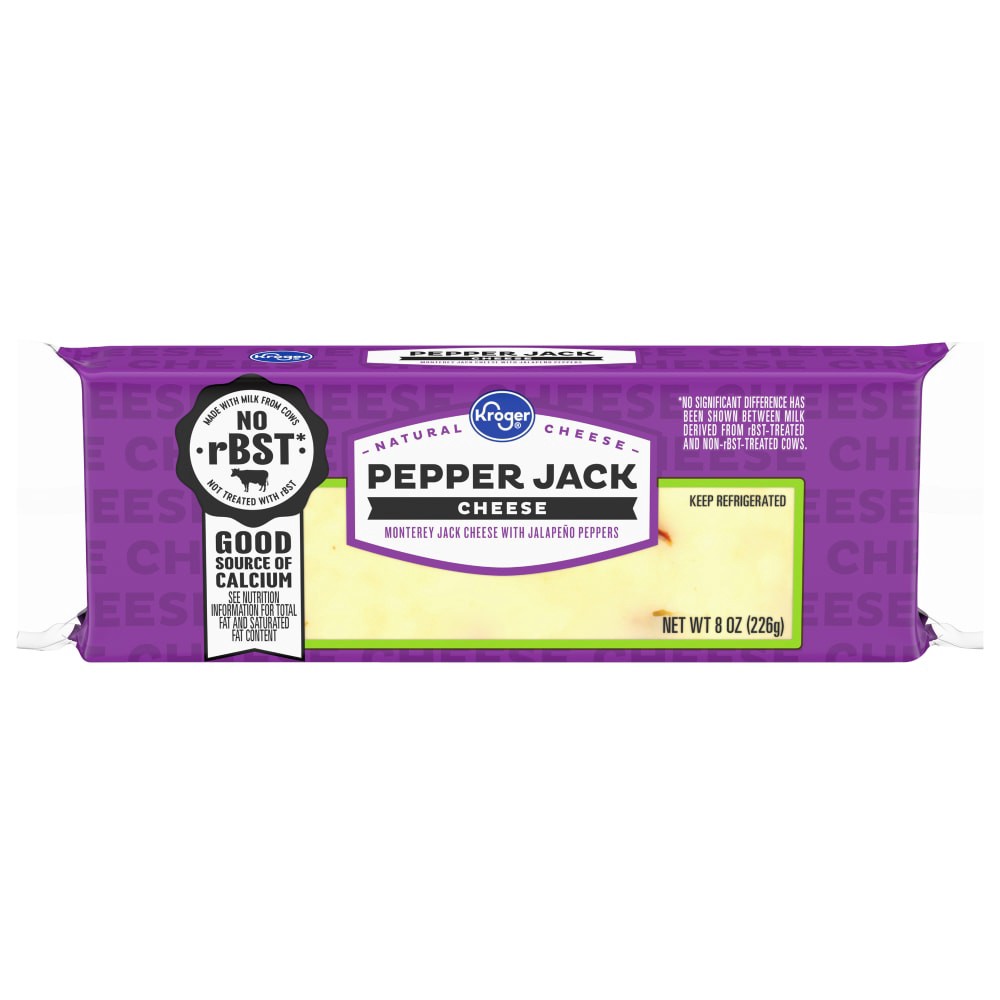 slide 2 of 2, Kroger Pepper Jack Cheese Bar, 8 oz