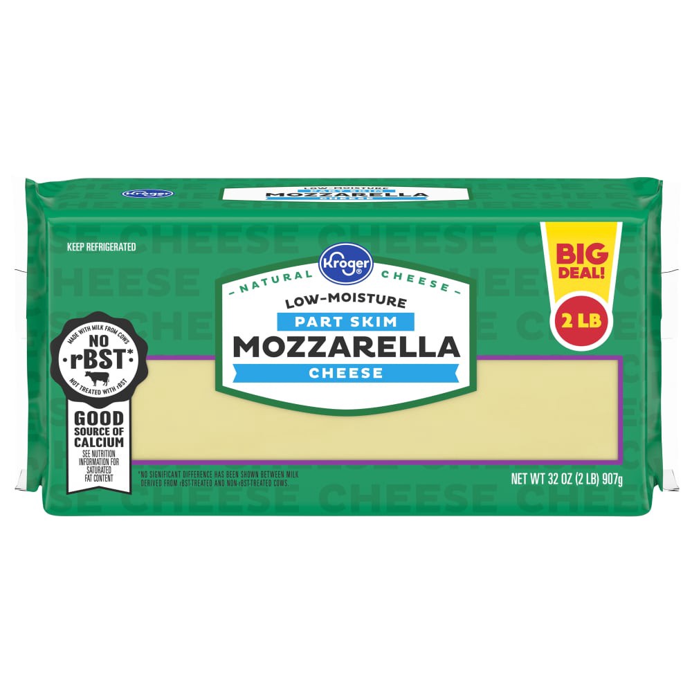 slide 2 of 2, Kroger Mozzarella Cheese Bar, 32 oz