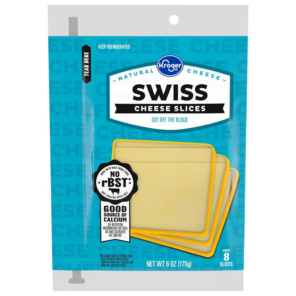 slide 2 of 4, Kroger Swiss Cheese Slices, 8 ct; 6 oz
