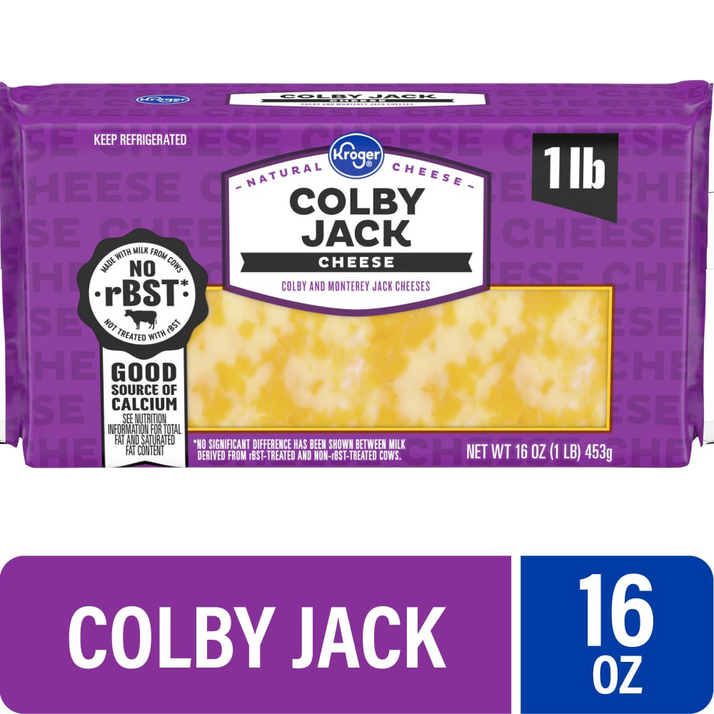 slide 4 of 4, Kroger Colby Jack Cheese Bar, 16 oz