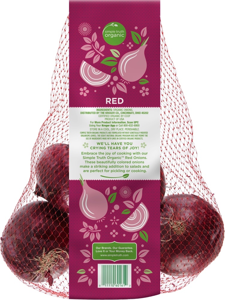 slide 2 of 2, Simple Truth Organic Red Onions Bag, 2 lb