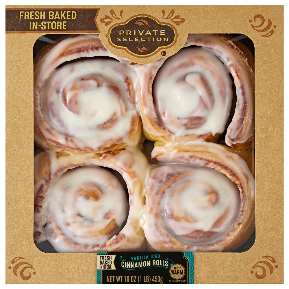 slide 3 of 3, Private Selection Cinnamon Rolls, 4 ct; 20 oz