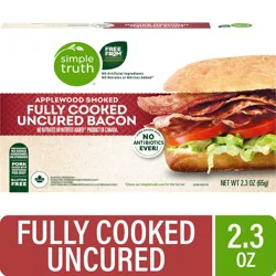Simple Truth Fully Cooked Uncured Applewood Smoked Bacon