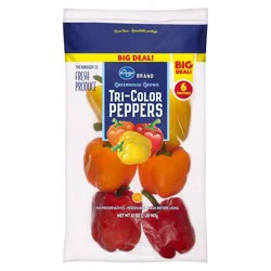 Greenhouse Grown Fresh Tri-Color Peppers - Big Deal!