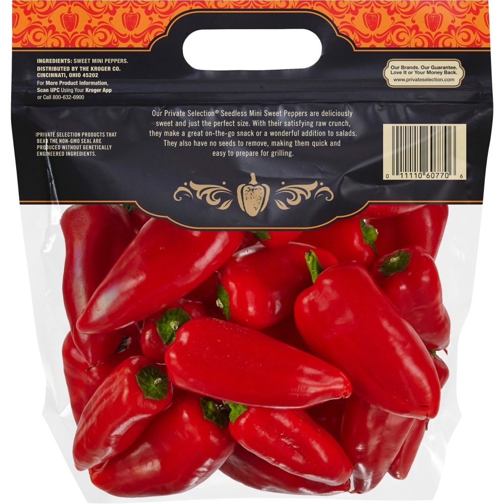 slide 2 of 3, Private Selection Mini Sweet Seedless Peppers, 1 lb