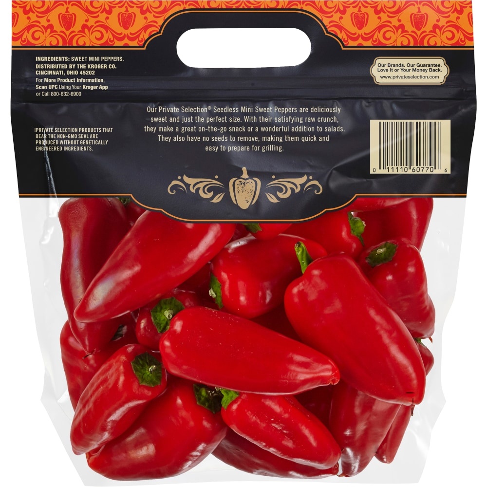 slide 3 of 3, Private Selection Mini Sweet Seedless Peppers, 1 lb