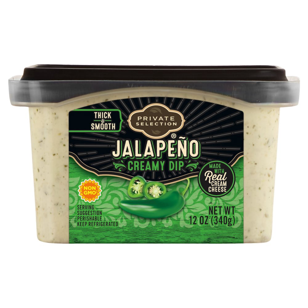 slide 2 of 2, Private Selection Creamy Jalapeno Dip, 12 oz