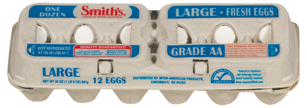 slide 1 of 1, Smith's Grade A Large Eggs, 12 ct