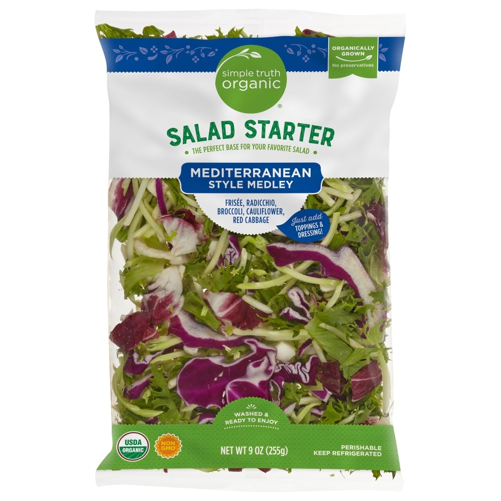 slide 2 of 2, Simple Truth Organic Mediterranean Style Medley Salad Starter, 9 oz