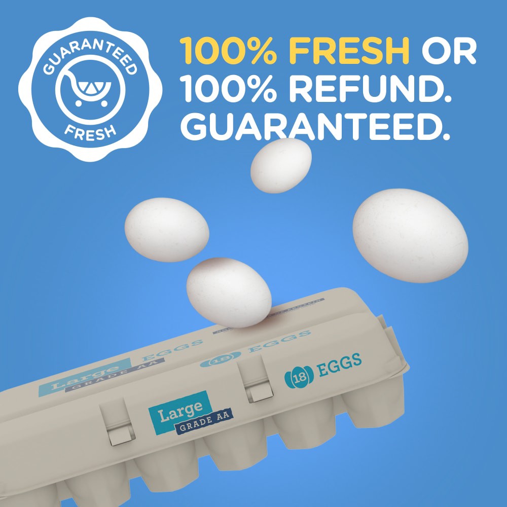slide 5 of 5, Kroger Large White Eggs, 18 ct