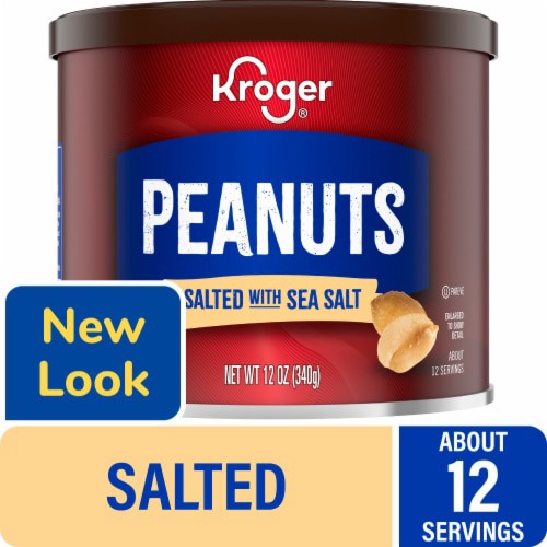 slide 1 of 4, Kroger® Salted Peanuts, 12 oz