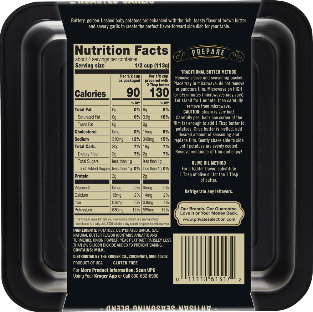 slide 2 of 3, Private Selection Brown Butter & Garlic Potato Tray, 16 oz