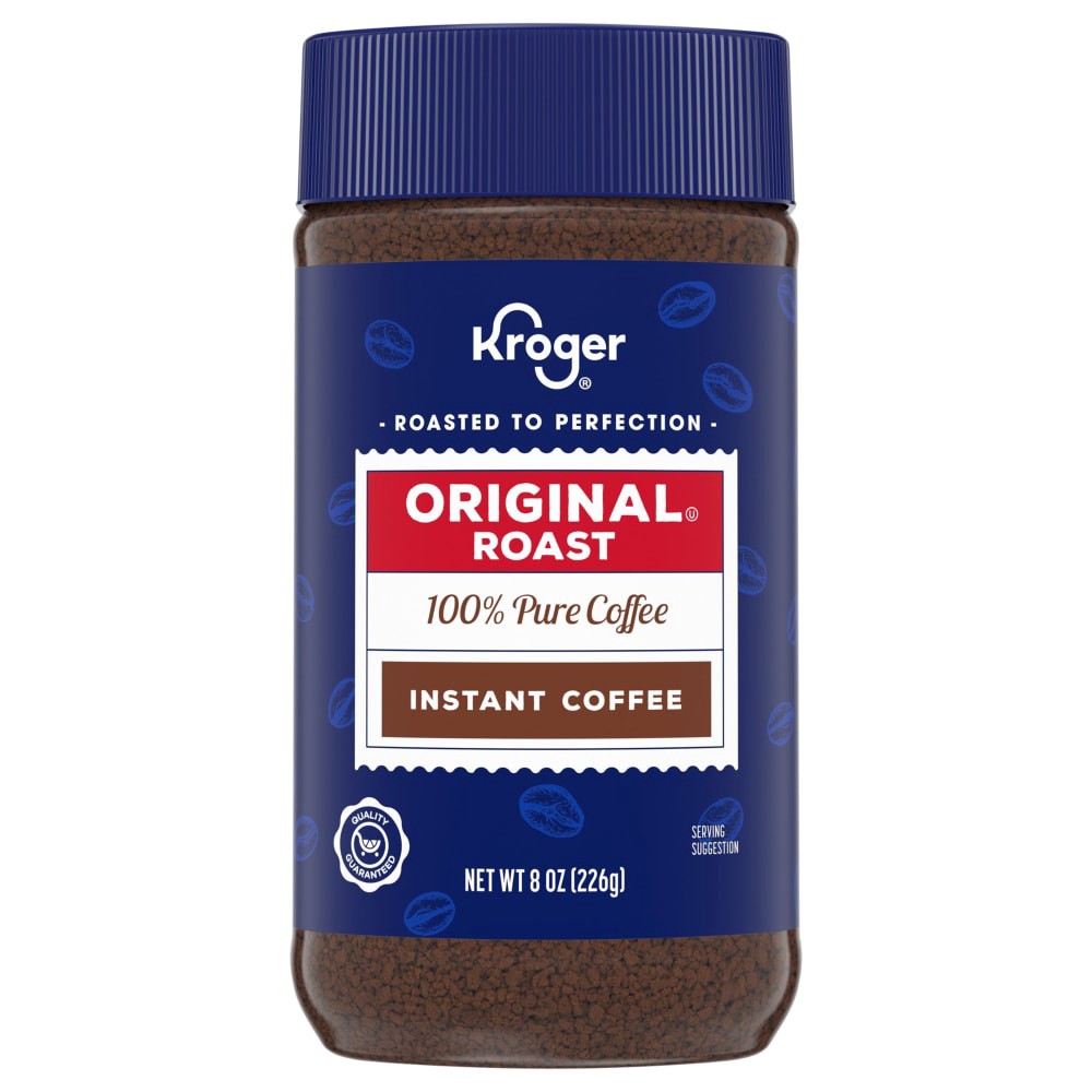 slide 3 of 3, Kroger Original Roast Instant Coffee - 8 oz, 8 oz