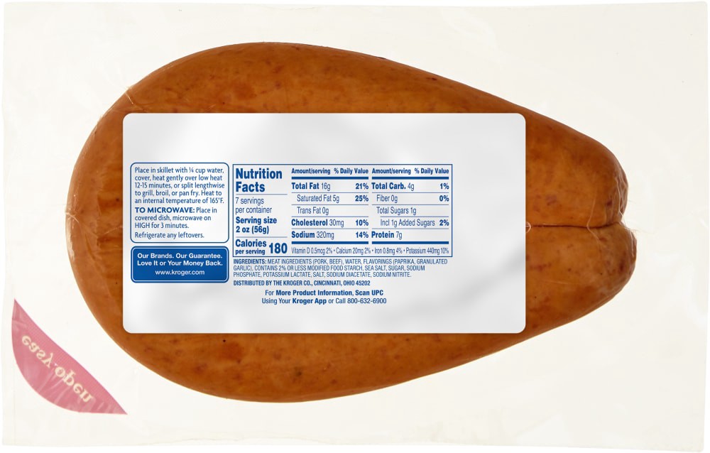 slide 2 of 2, Kroger Chorizo Smoked Sausage, 14 oz