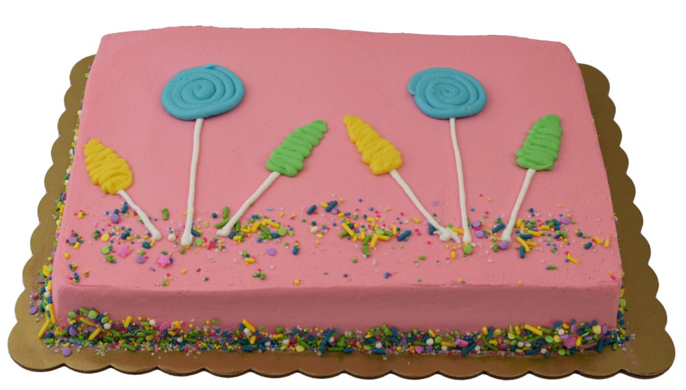 slide 2 of 2, Bakery Fresh Goodness Lollipop Quarter Sheet Cake, 49 oz
