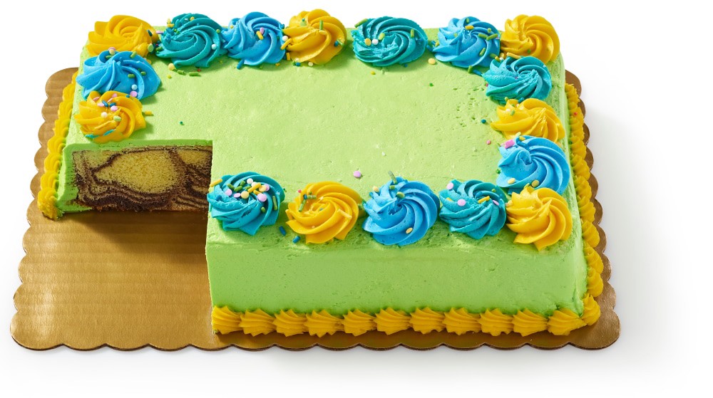 slide 2 of 3, Bakery Fresh Goodness Green Marble Quarter Sheet Cake, 56 oz