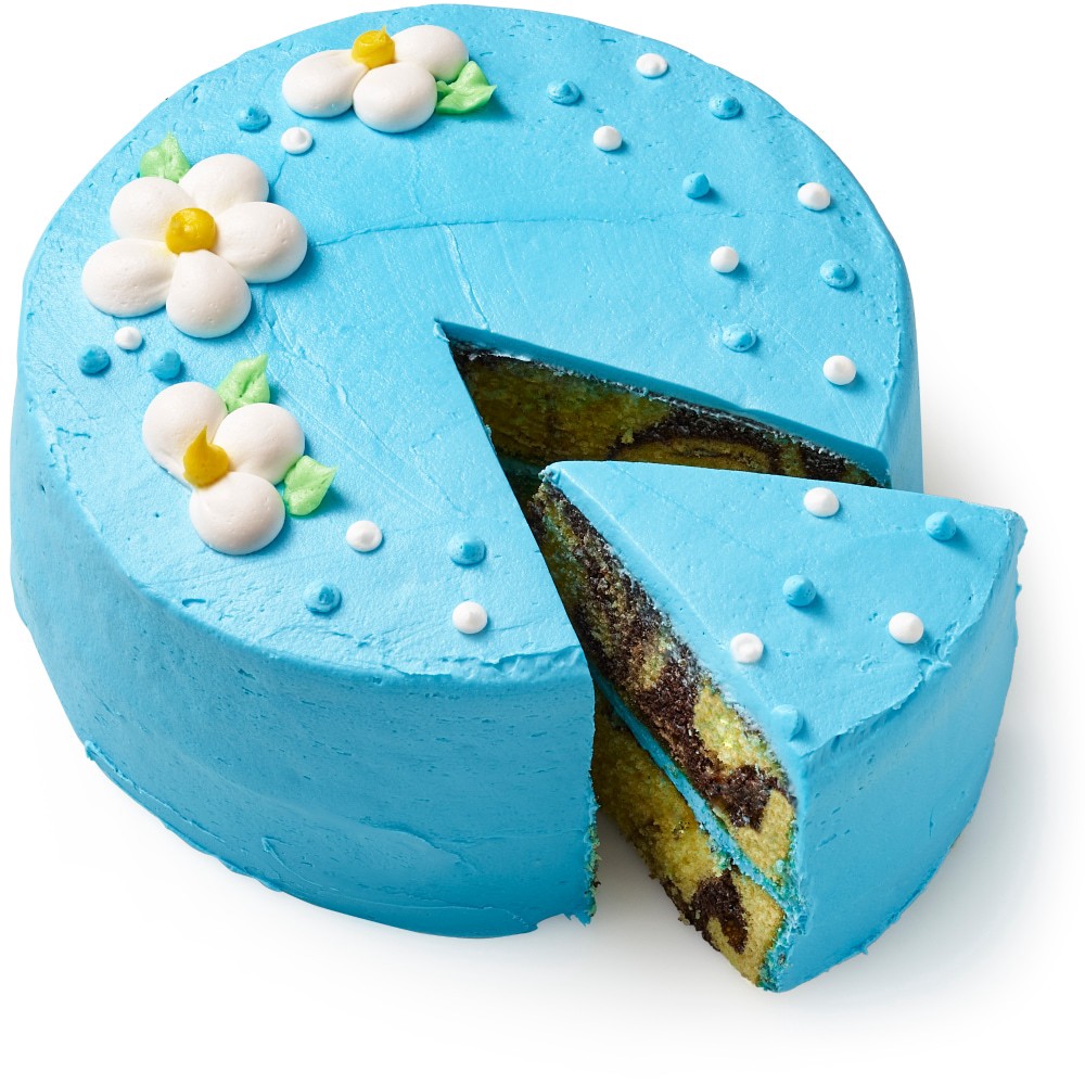 slide 2 of 4, Bakery Fresh Goodness Marble Cake With Blue Buttercreme Icing, 46 oz