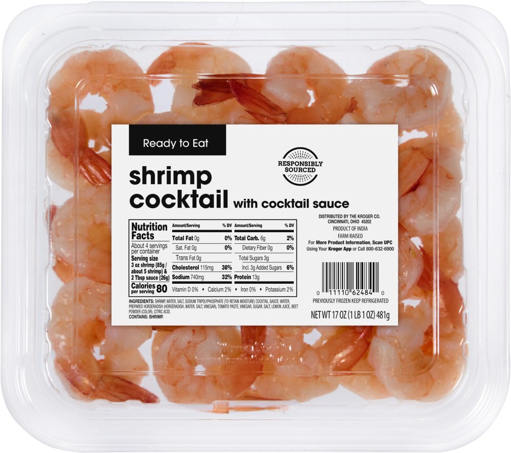 slide 2 of 2, Sand Bar $10 Shrimp Bowl W/ Cocktail Sauce, 17 oz