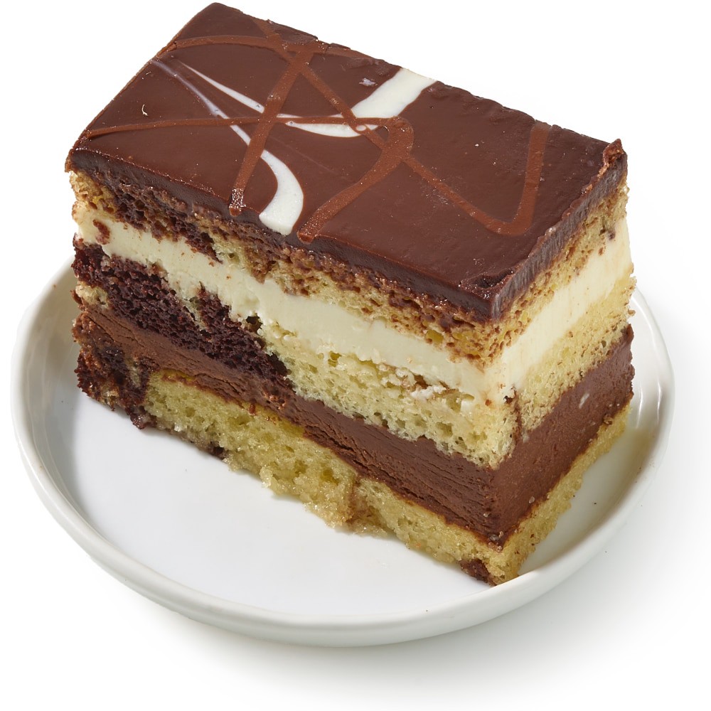 slide 2 of 2, Private Selection 3-Layer Triple Chocolate Cake Slice, 5.5 x 4.9 in