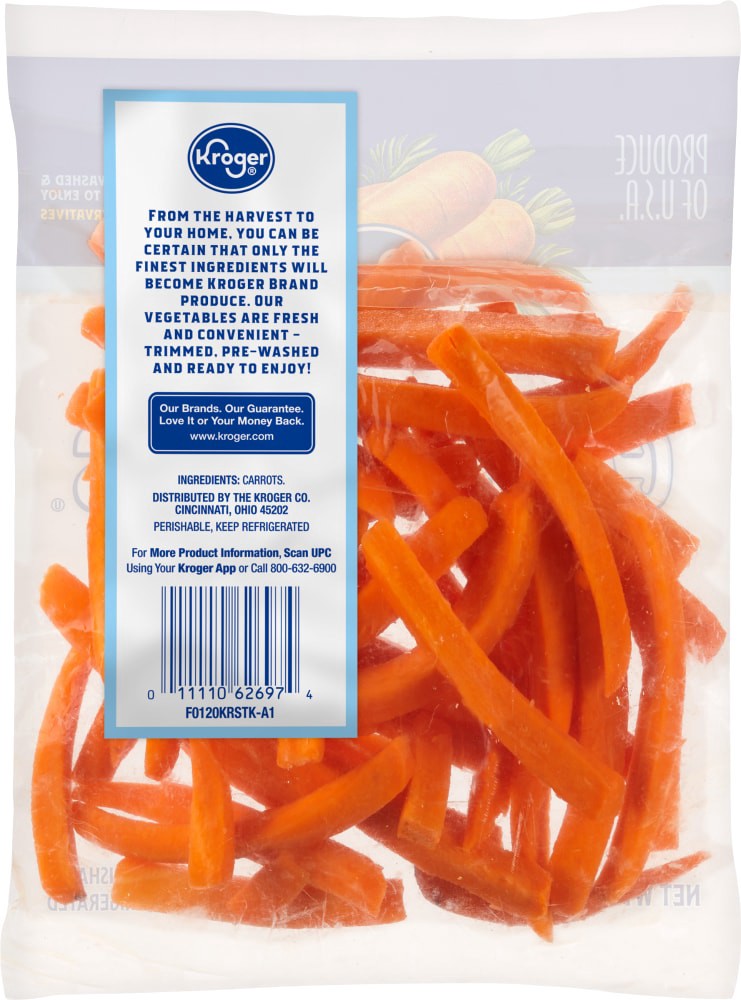slide 2 of 2, Kroger Cut & Peeled Carrot Sticks, 12 oz