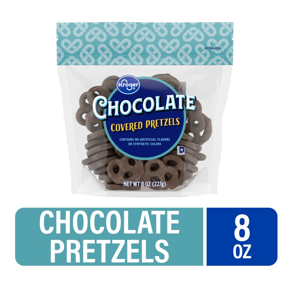 slide 6 of 6, Kroger Chocolate Covered Pretzels, 8 oz