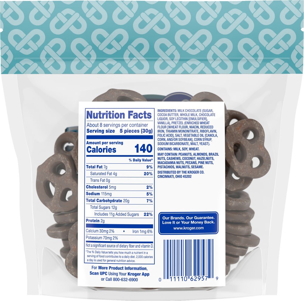 slide 5 of 6, Kroger Chocolate Covered Pretzels, 8 oz