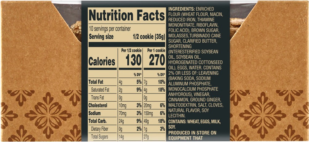 slide 2 of 2, Private Selection Ginger Molasses Cookies, 12.3 oz