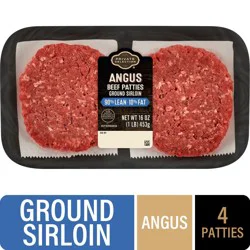 Private Selection Angus Beef Ground Sirloin Patties 90% Lean