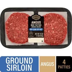 Private Selection Angus Beef Ground Sirloin Patties 90% Lean