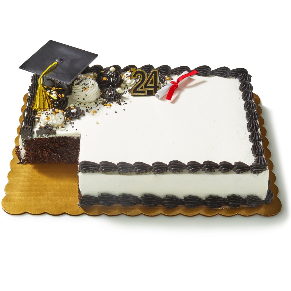 slide 3 of 3, Bakery Fresh Graduation Chocolate Quarter Sheet Cake, 52 oz