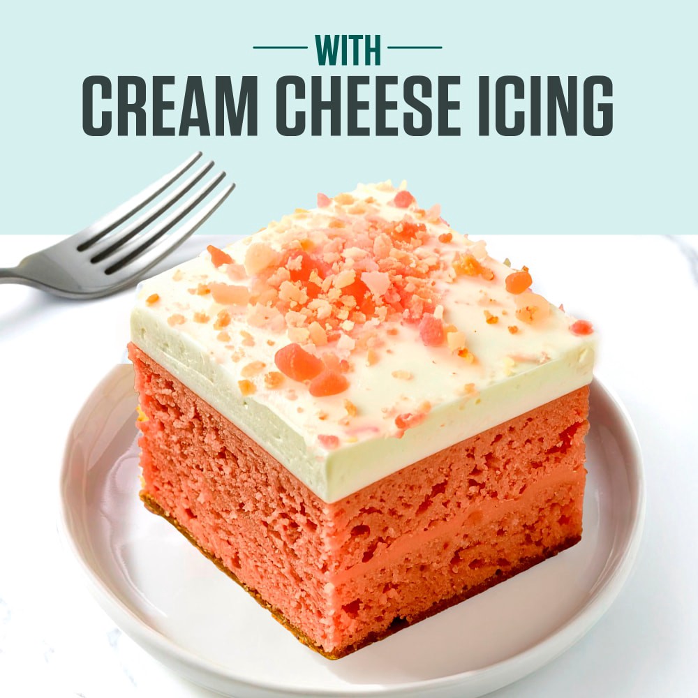 slide 3 of 3, Bakery Fresh Strawberry & Cream Cheese Square Cake, 6.8 oz