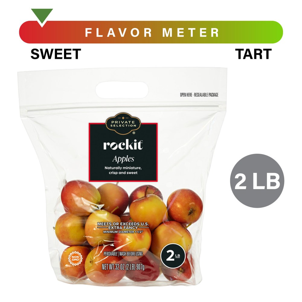 slide 4 of 5, Private Selection® Apples Rockit™ Pouch Bag, 32 oz