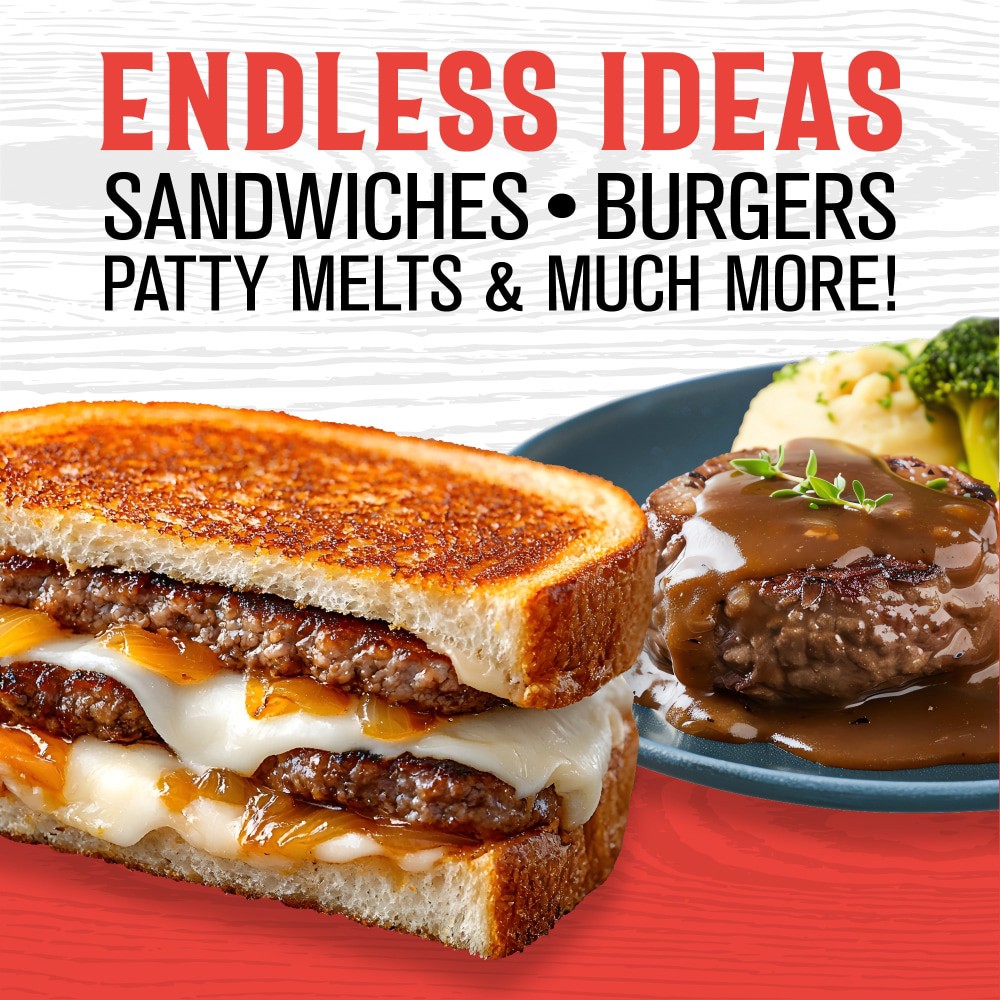 slide 4 of 5, Kroger 80/20 Beef Patty, 8 ct