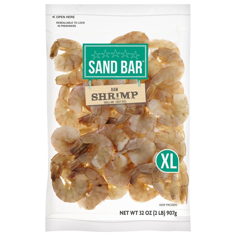 slide 4 of 4, Sand Bar Shellon Easy Peel Raw Xl Shrimp, 32 oz