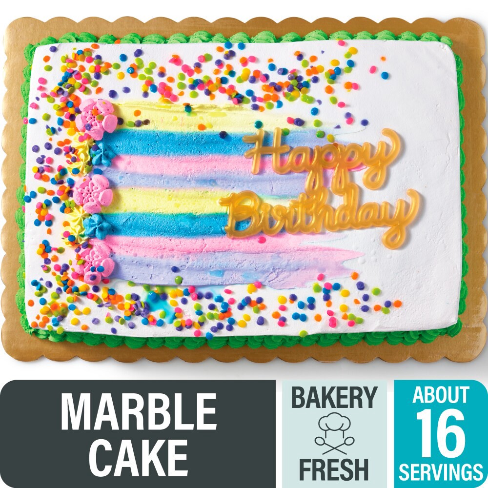 slide 2 of 4, Kroger Bakery Fresh Quarter Sheet Marble Cake With Whippy Brushstrokes, 40.5 oz